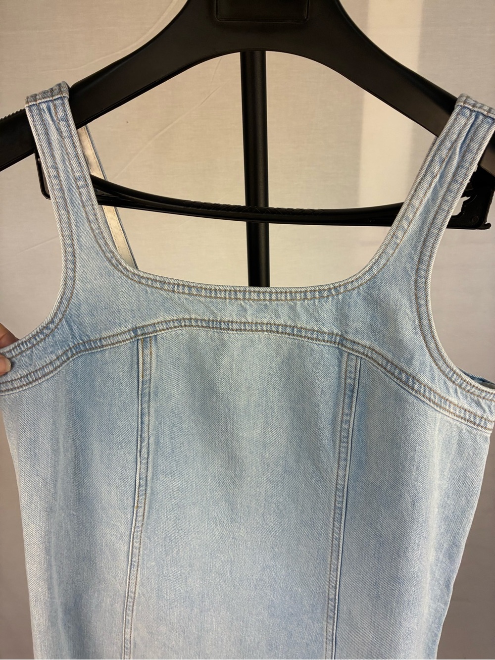 Madewell A-Line Sleeveless Mini Dress in Light Chambray S - Picture 3 of 9